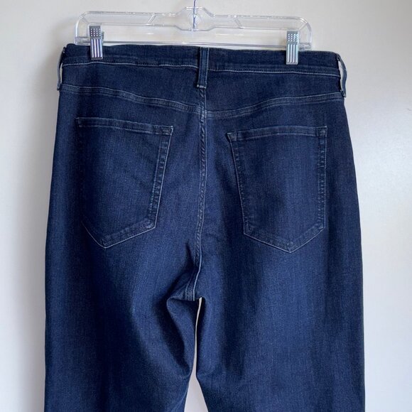 Banana Republic High Rise Flare Jeans Size 32 Dark Wash - Picture 4 of 12